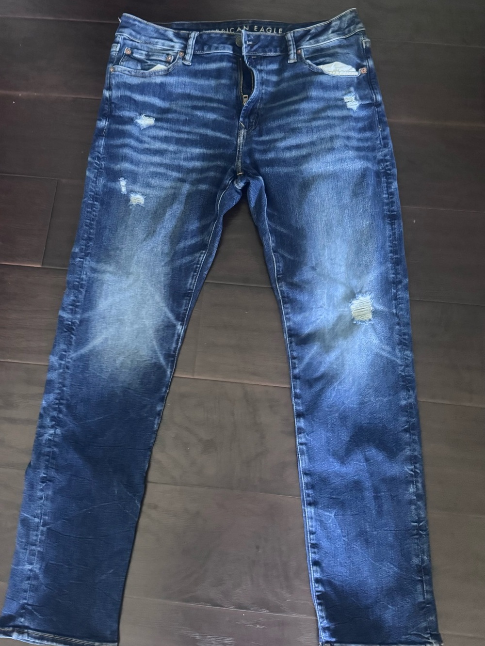 American Eagle Outfitters Men’s Slim Distressed Jeans - Blue